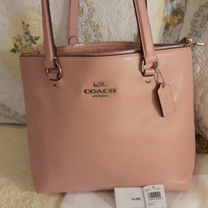 Coach Pink Leather Tote, purse New. Beautiful!